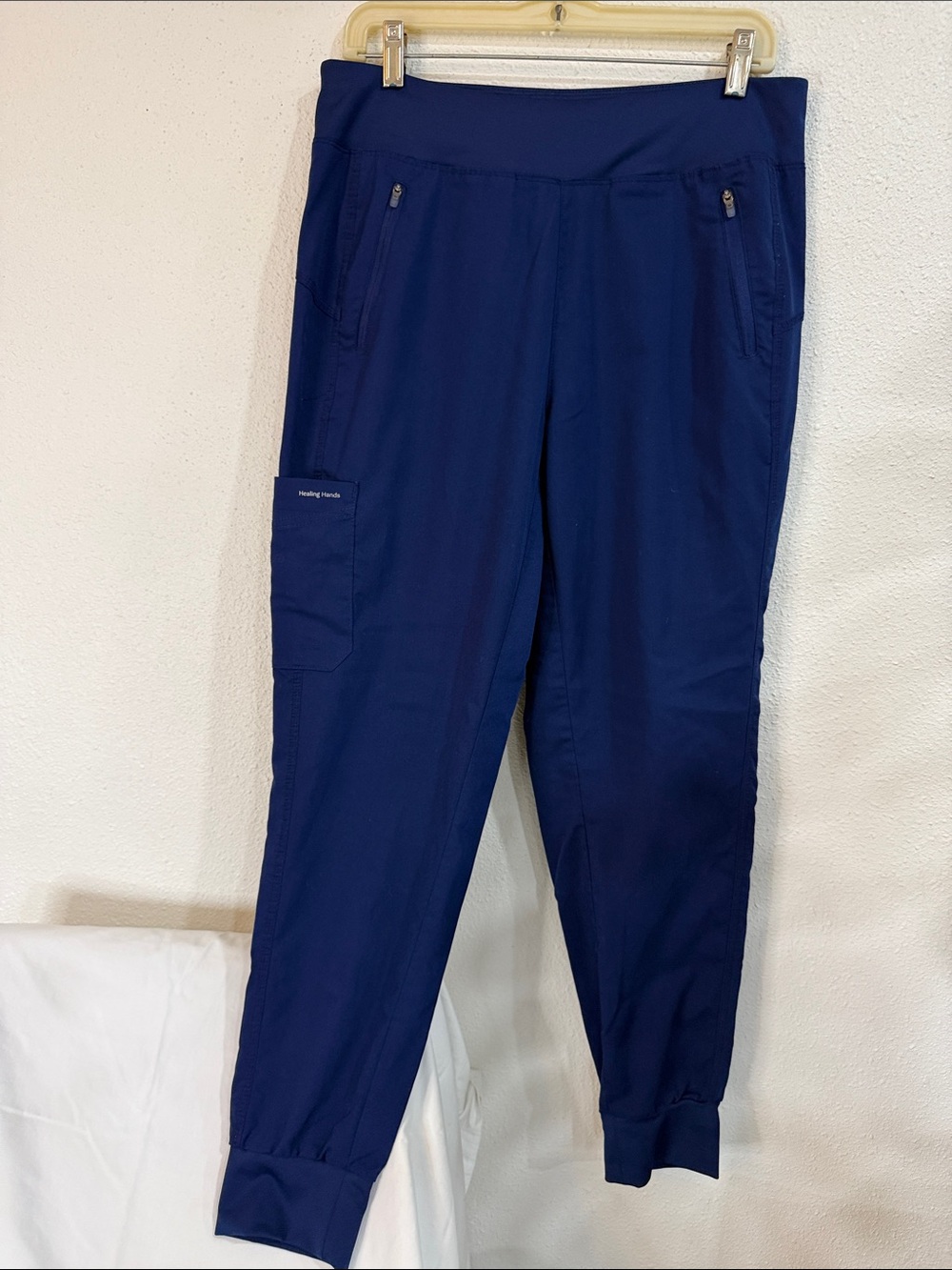 healing hands Navy Zip-Pocket Cargo Joggers